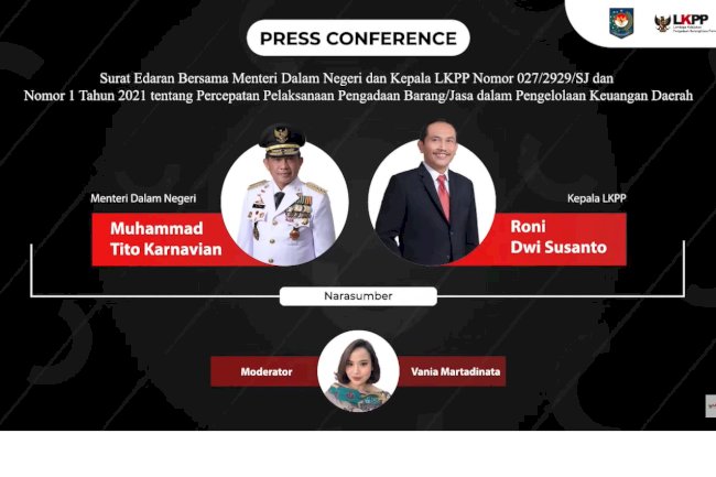 Konferensi Pers Percepatan Pengadaan Dalam Pengelolaan Keuangan Daerah