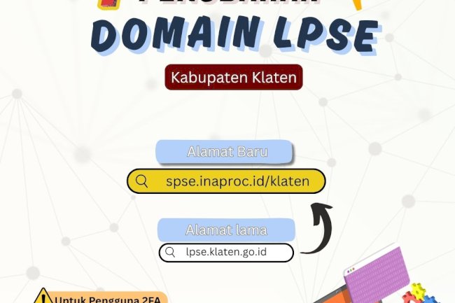 Perubahan Domain LPSE Kabupaten Klaten