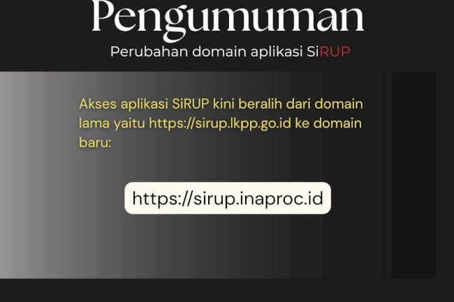 Perubahan Domain Aplikasi siRUP