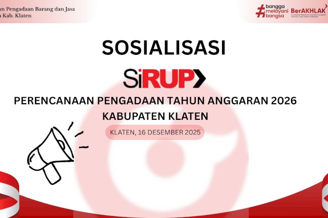 Sosialisasi Perencanaan Pengadaan Kabupaten Klaten Tahun 2026