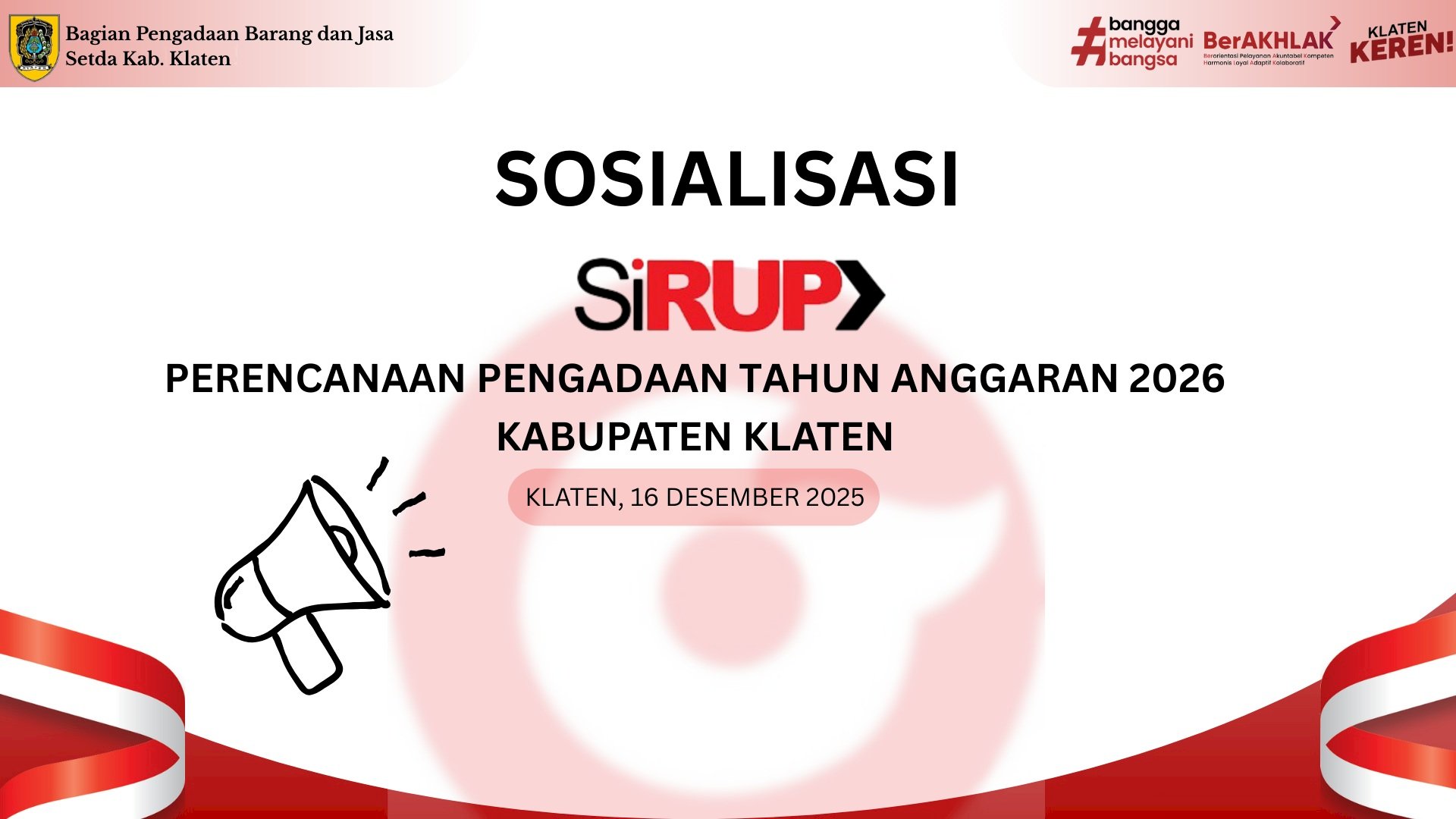 Sosialisasi Perencanaan Pengadaan Kabupaten Klaten Tahun 2026